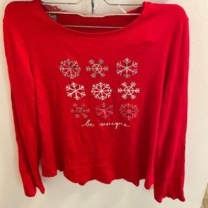 Red Snowflake t shirt